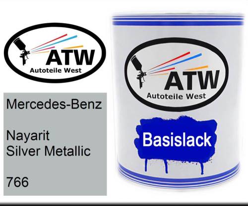 Mercedes-Benz, Nayarit Silver Metallic, 766: 1L Lackdose, von ATW Autoteile West.